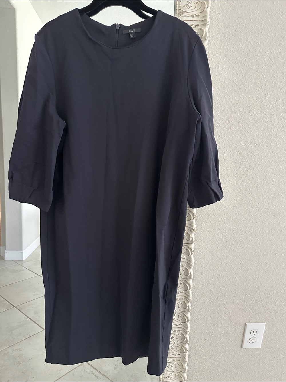 COS Midi Shift Dress with Elbow Sleeves